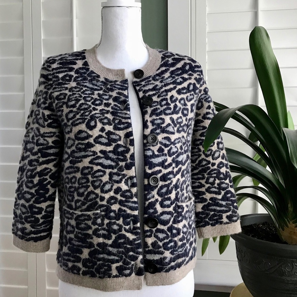 ⭐️ANN TAYLOR 3/4Sleeve Leopard Print Sweater SIZEM